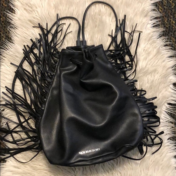 Victoria's Secret Handbags - VS black drawstring backpack